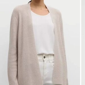 Eileen Fisher Cotton Cardigan Cream Colored Size Small